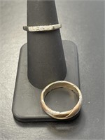 14 KT Diamond Ring, Tri-Color Gold Band