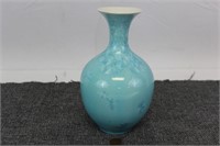 Blue Crystalline Art Pottery Vase