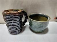 Pottery mug and planter