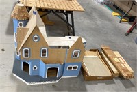 Wood doll house-38 x 24 x 31