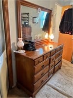 Vintage Dresser with Mirror (BRING HELP TO LOAD)