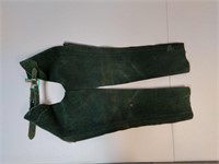 Green Suede Full Chaps Kids 10