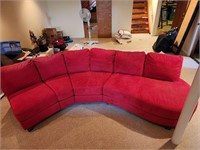 Modern Hot Red Sectional Couch