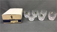 6 Waterford Crystal Glasses Hand Made In Ireland