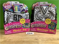 Glitterazzi Color Your Own Messenger Bag lot of 2