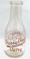 Rare One Quart Grassy Creek Dairy Bottle R F