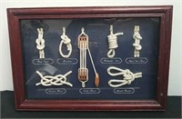 12 x 8 in framed nautical knot decor
