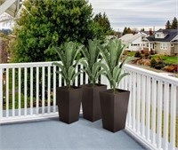 $105 Set of 3 Tall Planters with Drainage Hole