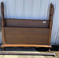WOODEN KING SIZE BED & RAILS