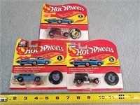 3- Hotwheels Red Line Cars