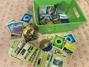 Pokémon cards and a game cube game