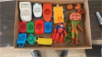 Action figures and fisher price lot