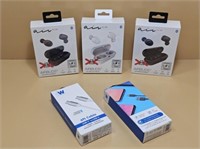 NEW - 3 AIR SLIM AIRBUDS & 2 CABLES - 4' AND 6'