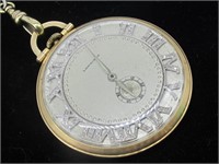 AUTHENTIC 14K & PLAT. LONGINES POCKET WATCH AS-IS