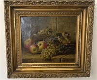 Antique Painting of Fruit, Signed W. Rose