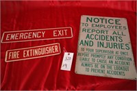 Notice, Fire and Emergency signs