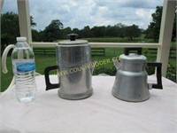 (2) Aluminum coffee pots