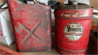 Veedol 5 Gallon Oil Can & Steel Jerry can