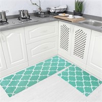 P418  Carvapet Kitchen Mat Set, 18"x 47"+18"x 30