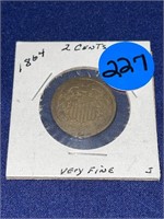 1864 2-Cents Very Fine