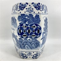 Blue & White Ceramic Garden Stool / Table