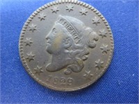 1829 CORONET HEAD LARGE CENT - VERY GOOD DETAILS