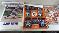 3pc 1988 Babe Ruth Baseball Posters+
