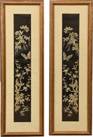 Pair of Chinese Framed Embroideries, 19th C#