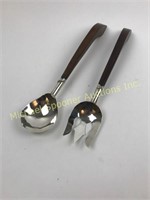 MEXICAN STERLING SERVING FORK AND SPOON