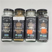 Watkins Organic Spices - Variety x 4 glass jars