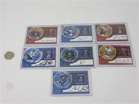 7 cartes hockey autographiées limitées de