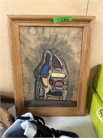 ORIGINAL MID CENTURY ART UNSIGNED