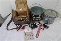 Fishing Lot-Minnow Buckets & More