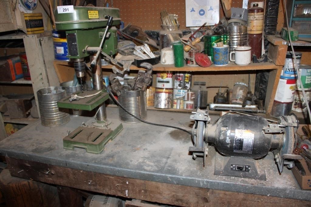 Drill press and grinder