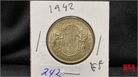 1942 Canadian 50 cent coin