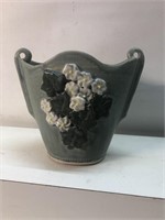 Signed studio pottery Mud Puddle Pottery vase