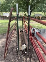 Two 8' iron pieces & 4 T-posts