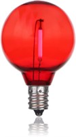 25Pk G40 LED Bulbs, Red, E12 Base