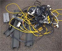 Large assortment of power cord s surge protectors