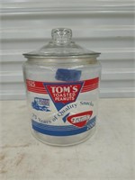 Tom's toasted peanuts glass jar