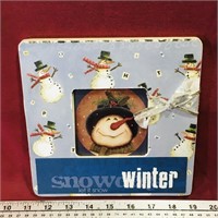 Snowday Winter Wood Picture Frame
