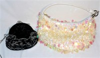 2 Frilly Beaded Purses