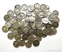 LARGE COLLECTION OF SILVER MERCURY DIMES