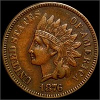 1876 Indian Head Penny LIGHTLY CIRCULATED