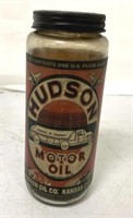 Hudson Motor Oil empty 1 qt. jar