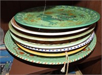 (7) Charlotte Rhead decorated platters in