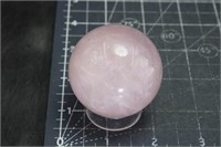 Rose Quartz sphere,Madagascar, 1 7/8 inch