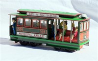 Vintage Tin Litho Municipal Friction Trolley Japan