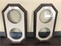 Pair of Double Collector Plate Frames