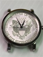 Watch with 1 oz Fine Silver One Dollar Face